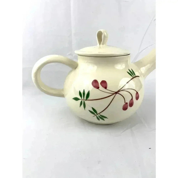 VTG 1997 Holiday Teapot Handcrafted Bath & Body Works 12" X 9" Exclusive Berry - Picture 10 of 14